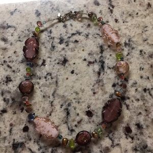 Premier Designs Jewelry purple rose gold necklace